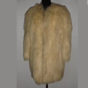 Vintage Sheepskin Fur 3/4 Length Burning Man Coat